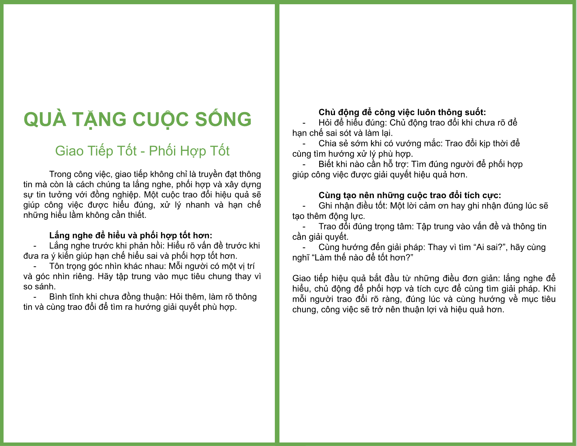 Quà Tặng Cuộc Sống
